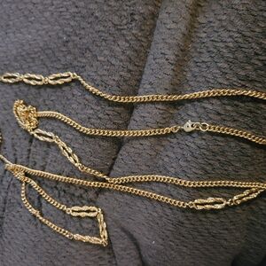 Elegant Gold Tone Chain Necklace